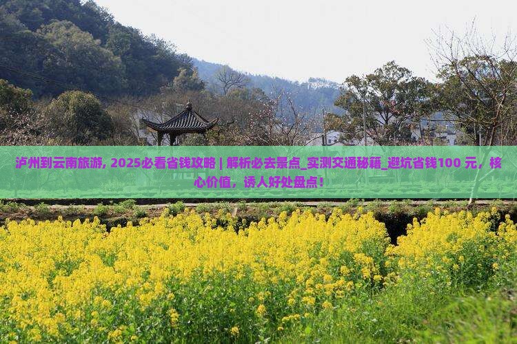 泸州到云南旅游