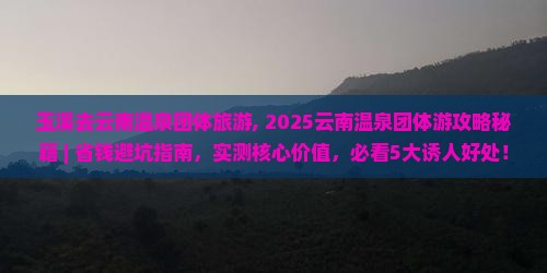 玉溪去云南温泉团体旅游