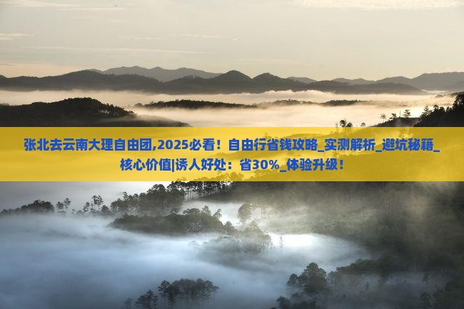 张北去云南大理自由团