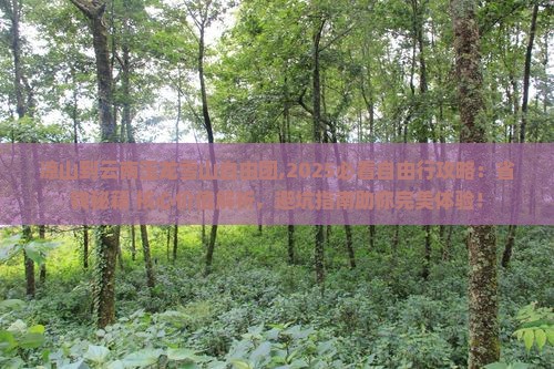 凉山到云南玉龙雪山自由团