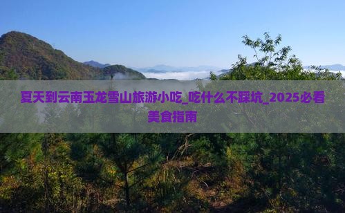 夏天到云南玉龙雪山旅游小吃