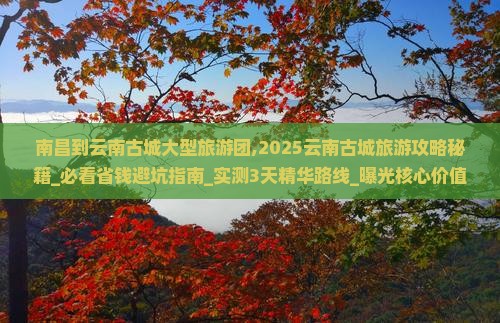 南昌到云南古城大型旅游团