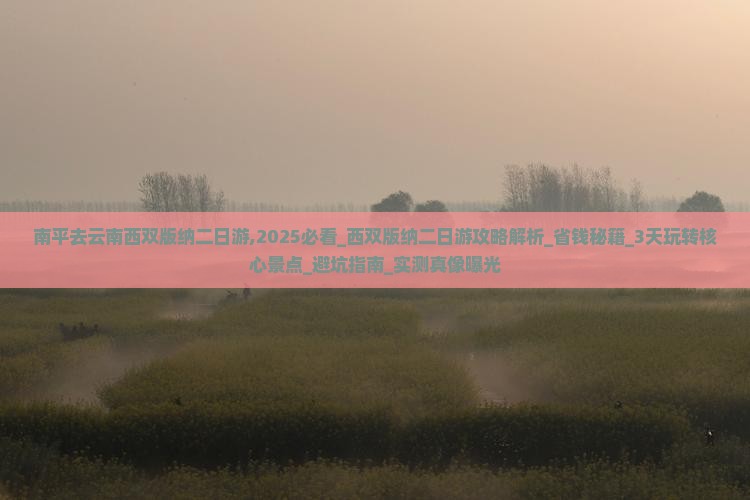 南平去云南西双版纳二日游