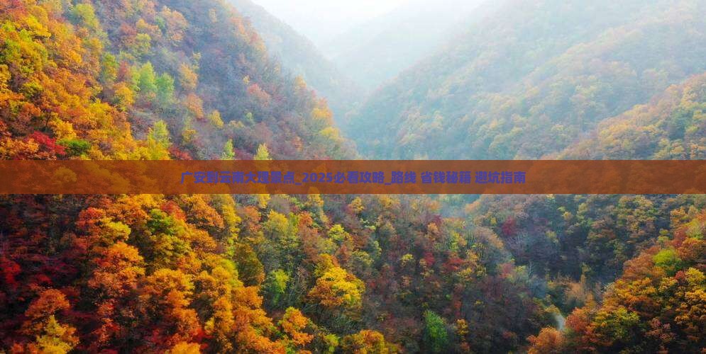 广安到云南大理景点