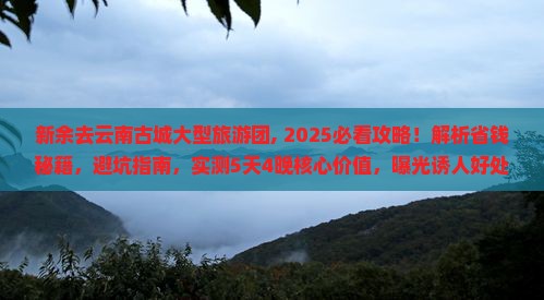 新余去云南古城大型旅游团