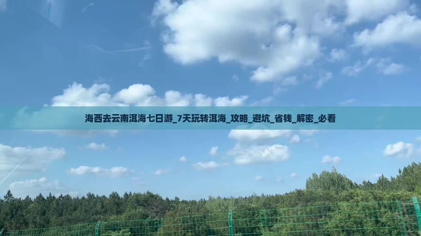 海西去云南洱海七日游 海西去云南洱海七日游
