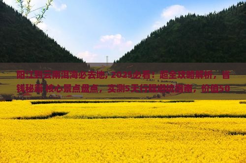 阳江到云南洱海必去地 阳江到云南洱海必去地