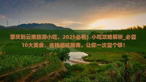 肇庆到云南旅游小吃
