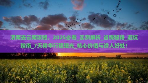 渭南去云南攻略 渭南去云南攻略