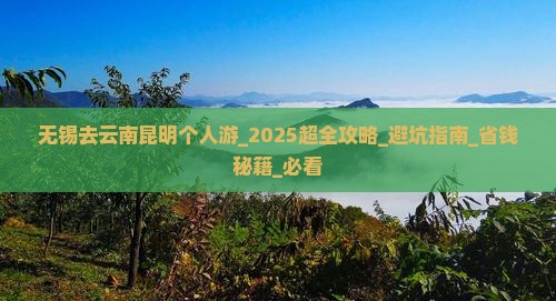 无锡去云南昆明个人游