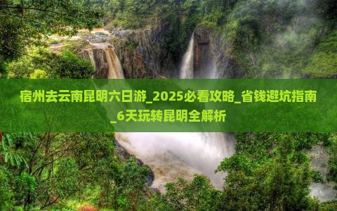 宿州去云南昆明六日游 宿州去云南昆明六日游