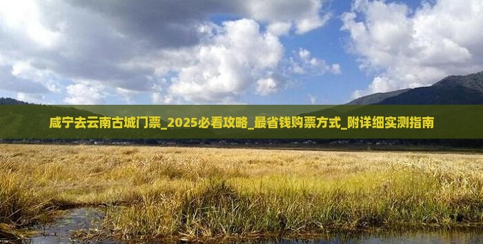 咸宁去云南古城门票 咸宁去云南古城门票