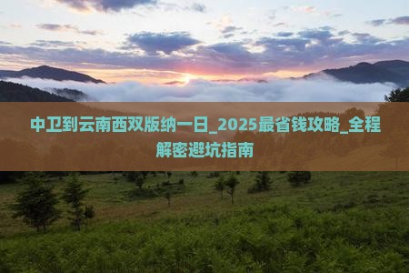 中卫到云南西双版纳一日