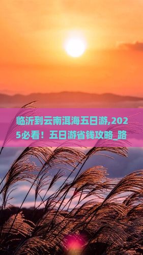临沂到云南洱海五日游
