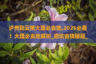 泸州到云南大理必去地 泸州到云南大理必去地