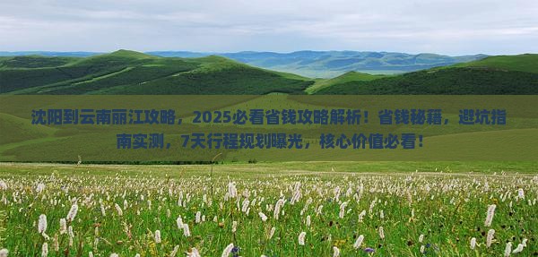 沈阳到云南丽江攻略 沈阳到云南丽江攻略