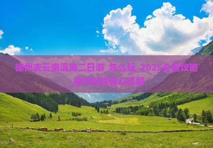 德州去云南洱海二日游