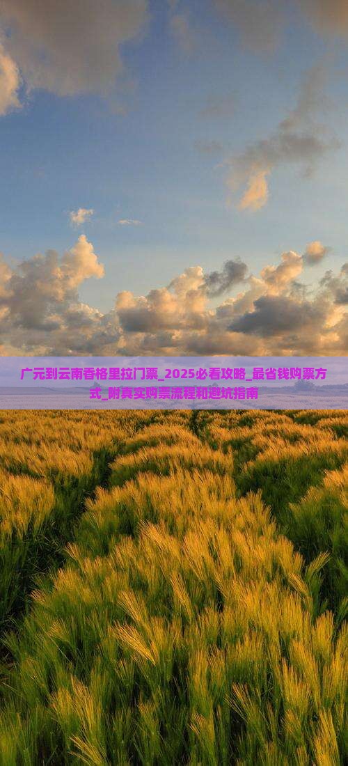 广元到云南香格里拉门票